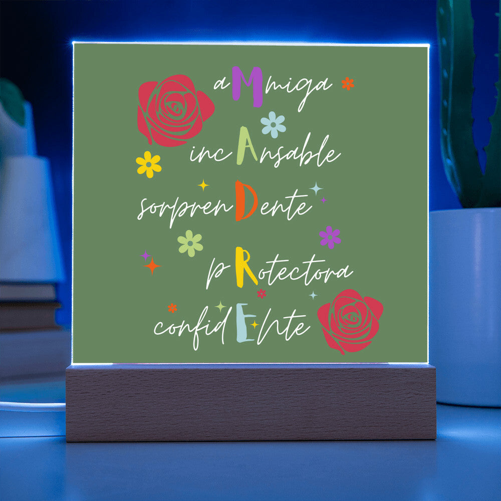 MADRE |Acrylic Square Plaque