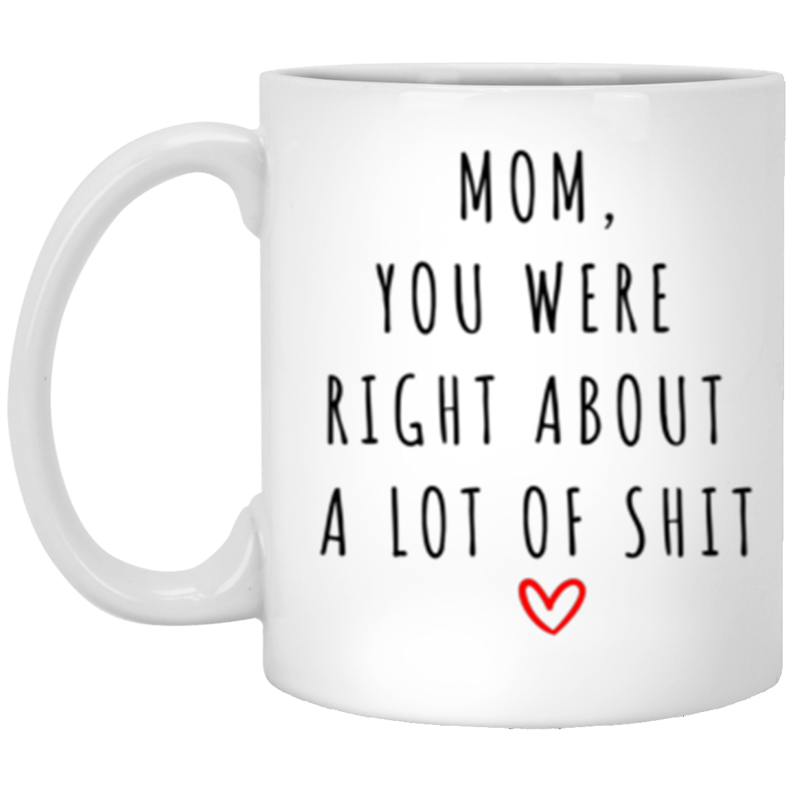 MOM YOU WERE RIGHT 11oz White Mug