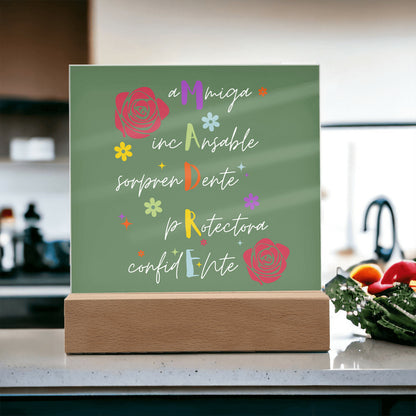 MADRE |Acrylic Square Plaque