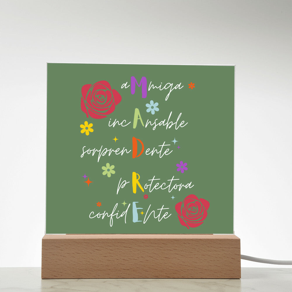 MADRE |Acrylic Square Plaque