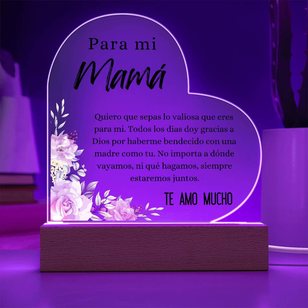 PARA MI MAMÁ |Acrylic Heart Plaque