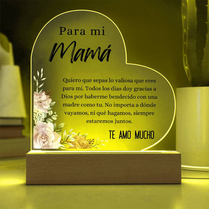 PARA MI MAMÁ |Acrylic Heart Plaque