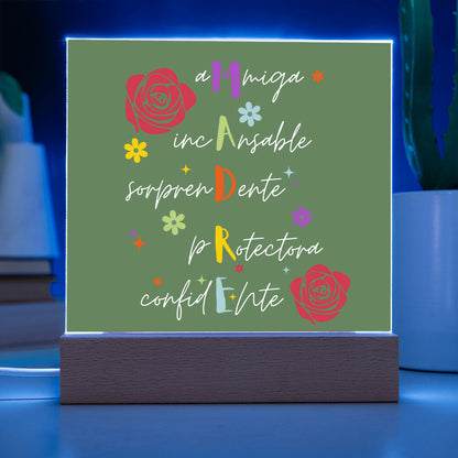 MADRE |Acrylic Square Plaque