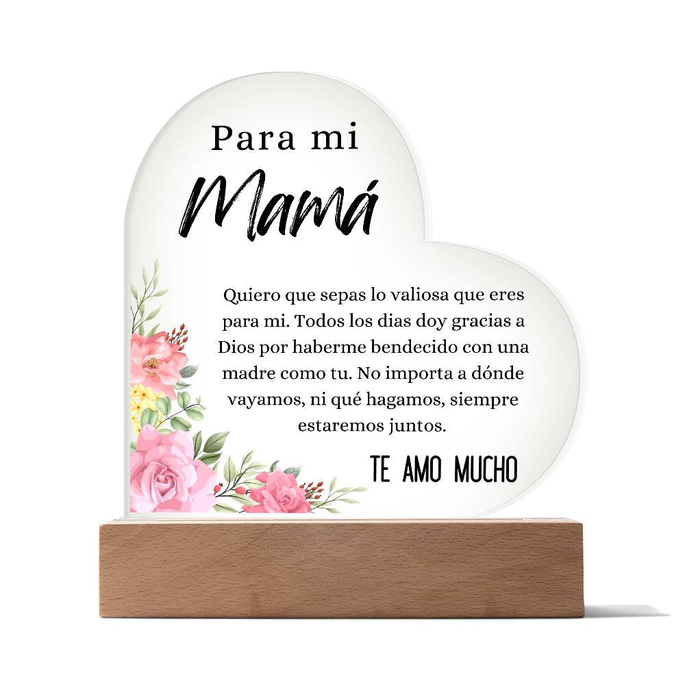 PARA MI MAMÁ |Acrylic Heart Plaque