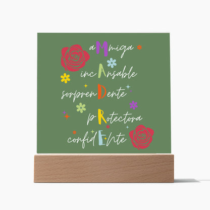 MADRE |Acrylic Square Plaque