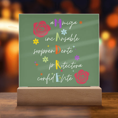 MADRE |Acrylic Square Plaque