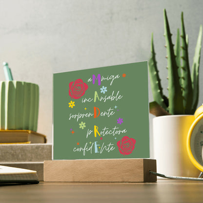 MADRE |Acrylic Square Plaque
