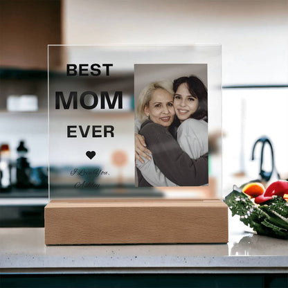 BEST MOM EVER |Acrylic Square Plaque