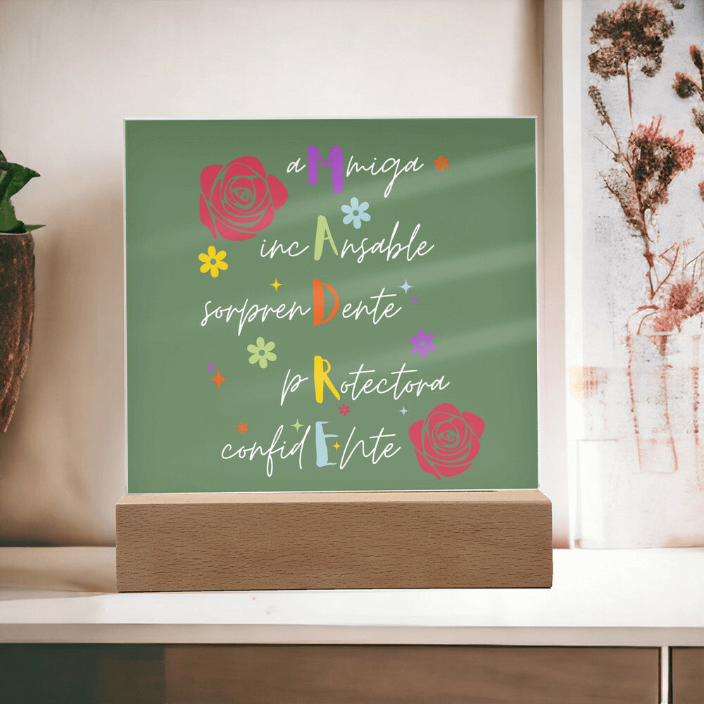 MADRE |Acrylic Square Plaque