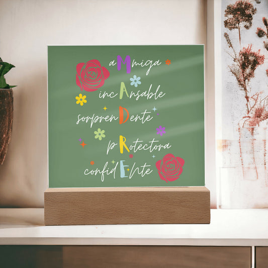 MADRE |Acrylic Square Plaque