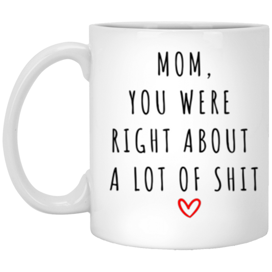 MOM YOU WERE RIGHT 11oz White Mug