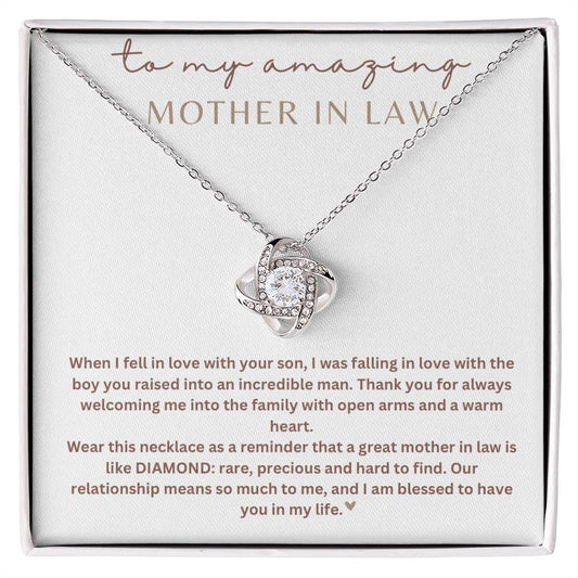 To My Mother-In-Law | Love Knot Necklace