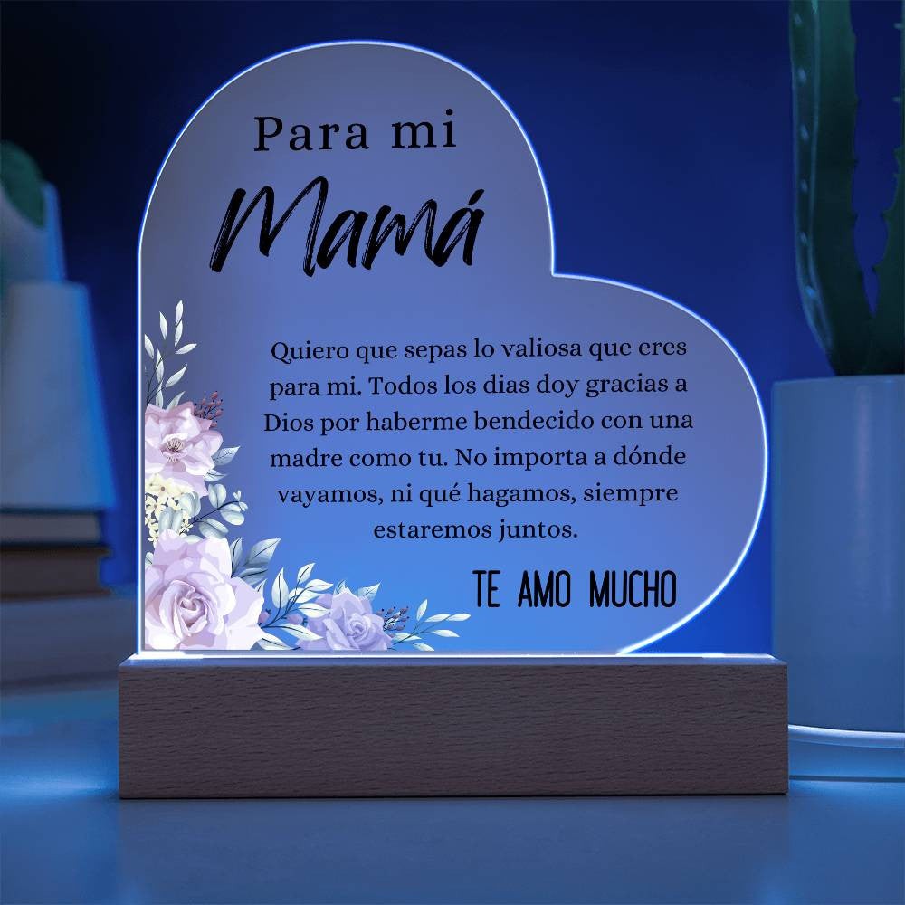 PARA MI MAMÁ |Acrylic Heart Plaque