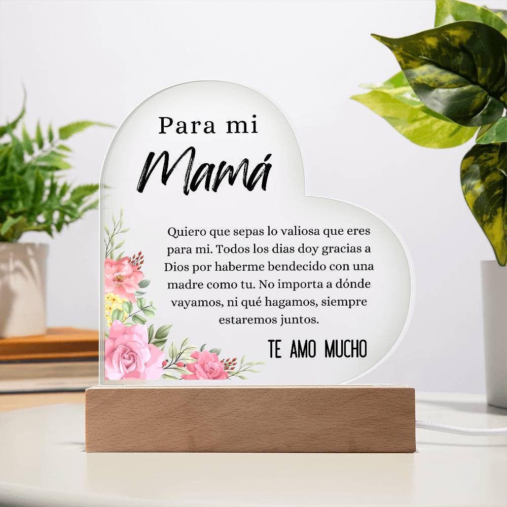 PARA MI MAMÁ |Acrylic Heart Plaque