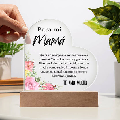 PARA MI MAMÁ |Acrylic Heart Plaque